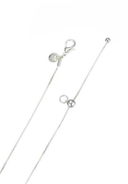Leslii Kurze Kette Oval Stein Silber Khaki Sonderangebot