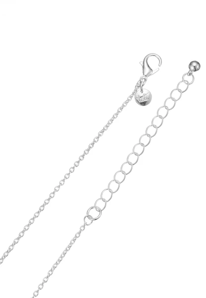 Leslii Lange Halskette Kugelring in Silber Begrenztes Angebot