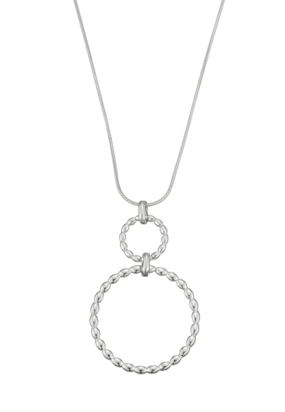 Leslii Lange Kette Ringe Edelstahl Silber Preisnachlass
