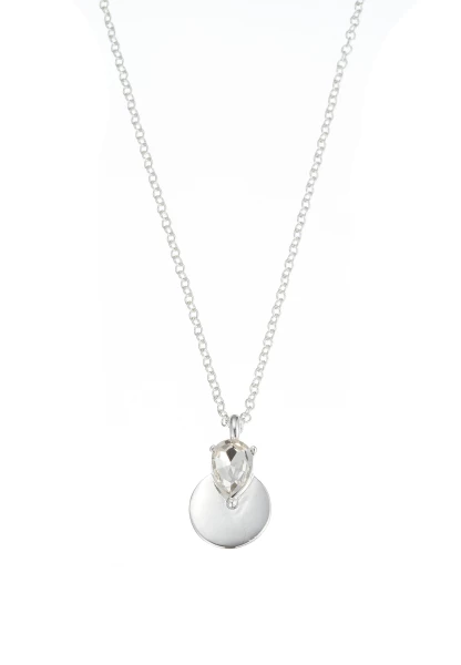 Leslii Kurze Kette Glasstein Anhänger Silber Valentinstagsangebot