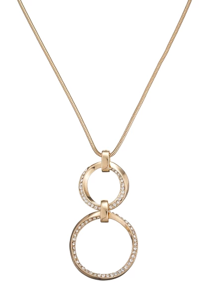 Leslii Lange Kette Glitzer Ringe Gold Große Rabatte