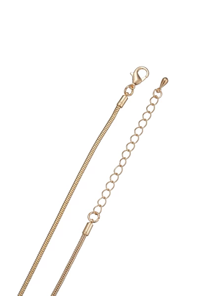 Leslii Lange Kette Glitzer Ringe Gold Große Rabatte
