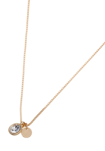 Leslii Kurze Kette Glitzer Glasstein Gold Räumungsverkauf