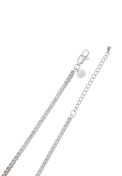 Leslii kurze Halskette Stainless Kristall versilbert in Silber/Weiß Riesige Ersparnisse
