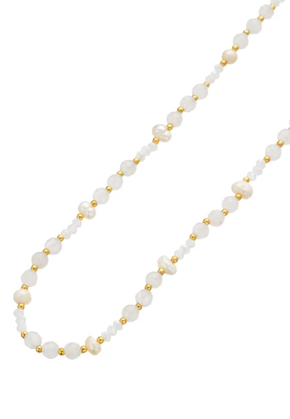 Leslii kurze Halskette Stainless Pearls in Weiß Tiefpreis