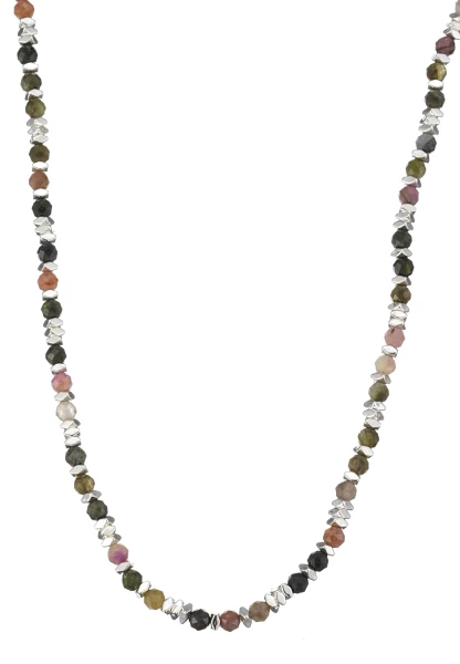 Leslii Kurze Halskette Steine Multi Silber Letzte 2 Tage