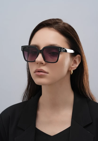 Leslii Sonnenbrille Big Retro Damen Sunglasses Designerbrille in Schwarz Sonderangebot der Fabrik