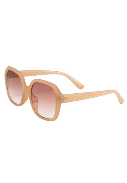 Leslii Sonnenbrille Retro Look Damen Sunglasses Designerbrille in Beige Riesige Rabatte