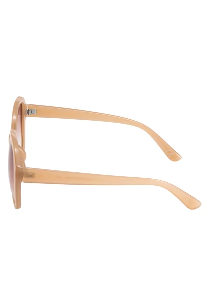 Leslii Sonnenbrille Retro Look Damen Sunglasses Designerbrille in Beige Riesige Rabatte