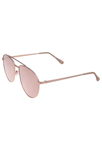 Leslii Sonnenbrille Damen Piloten-Brille Doppelsteg Designerbrille Sunglasses Metall Roségold Clearance-Verkauf