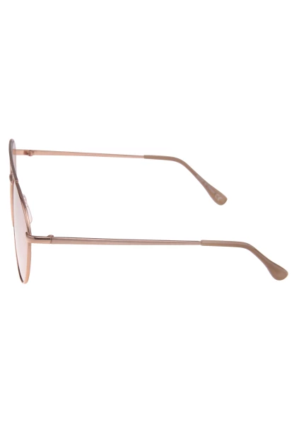 Leslii Sonnenbrille Damen Piloten-Brille Doppelsteg Designerbrille Sunglasses Metall Roségold Clearance-Verkauf