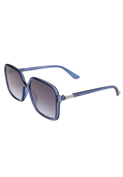 Leslii Sonnenbrille Damen Square eckig blaue Designerbrille Sunglasses Kunststoff Metall Blau Kostenloser Versand international