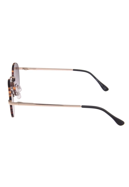 Leslii Sonnenbrille Damen schwarze Boho-Brille Muster Designerbrille Sunglasses Metall Gold Schwarz Speichern exportieren