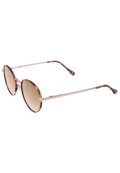 Leslii Sonnenbrille Damen braune Boho-Brille Muster Designerbrille Sunglasses Metall Gold Braun Black Friday Preise