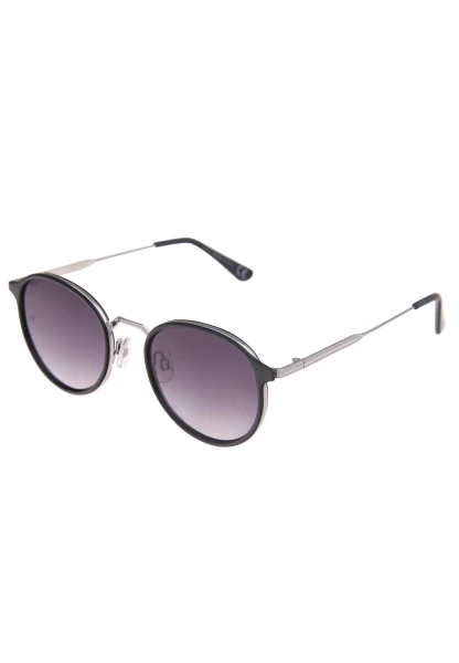 Leslii Sonnenbrille Damen Small schwarze Sonnenbrille Designerbrille Sunglasses Metall Schwarz Silbe zollfrei