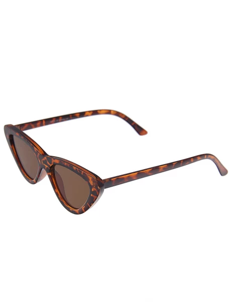 Leslii Sonnenbrille Butterfly Horn-Look Retro Damen Sunglasses Designerbrille in Braun Sonderangebot