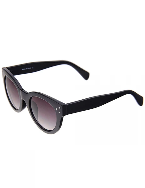 Leslii Sonnenbrille Damen Modern Classic-Look schwarze Designerbrille Sunglasses Schwarz Günstig kaufen