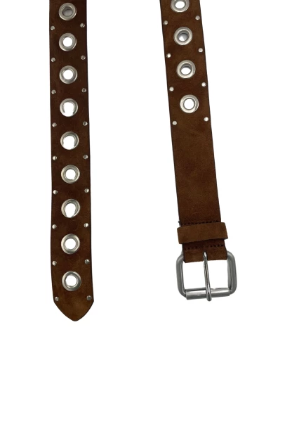 Leslii echter Ledergürtel mit breiten Ösen cognac Top Angebot