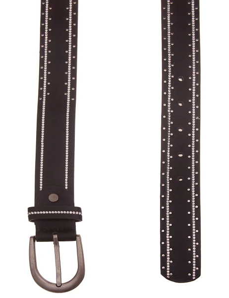 Leslii Damen-Gürtel Strass-Gürtel schwarzer Gürtel Glitzer-Gürtel Breite 3,5cm schwarz Riesige Ersparnisse