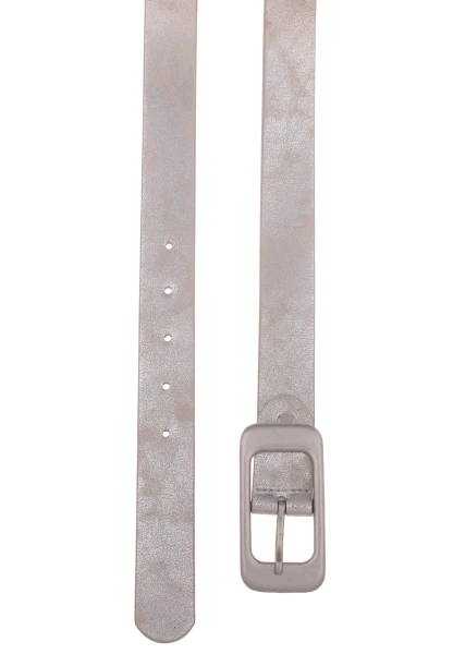Leslii Damen-Gürtel Basic Statement-Schließe silberfarbener Gürtel Uni Breite 3cm Silber Metallic Tiefpreis