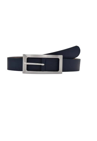Leslii Premium Gürtel echter Leder-Gürtel blauer Gürtel Kalbs-Nappaleder Breite 3cm Narbung Navy Sil Neueste Stile
