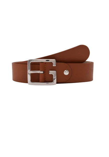 Leslii Premium Gürtel echter Leder-Gürtel brauner Gürtel Breite 4cm Kalbs-Nappaleder Narbung Cognac Letzte 2 Tage