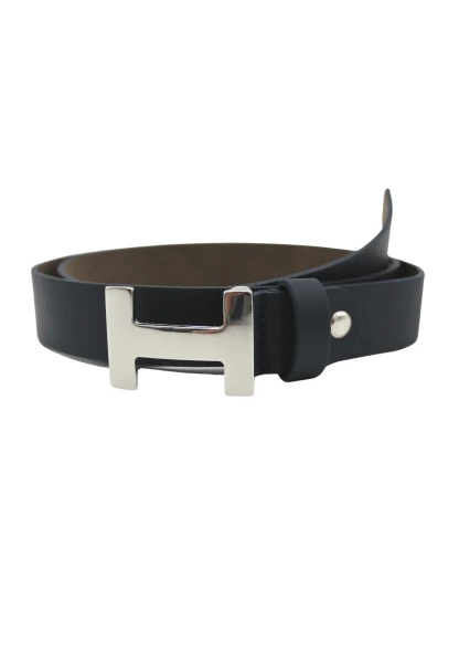 Leslii Premium Gürtel echter Leder-Gürtel blauer Gürtel Breite 3cm Kalbs-Nappaleder Narbung Navy Sonderangebot der Fabrik