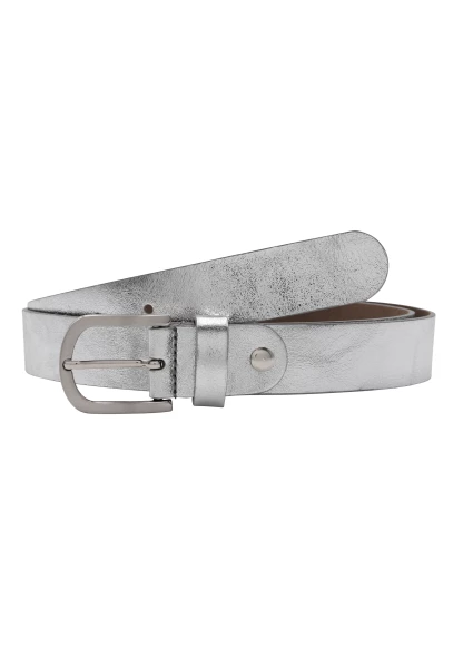 Leslii Premium Gürtel echter Leder-Gürtel silberner Gürtel Breite 3cm Kalbs-Nappaleder Narbung Silbe Discount Store für neue Produkte