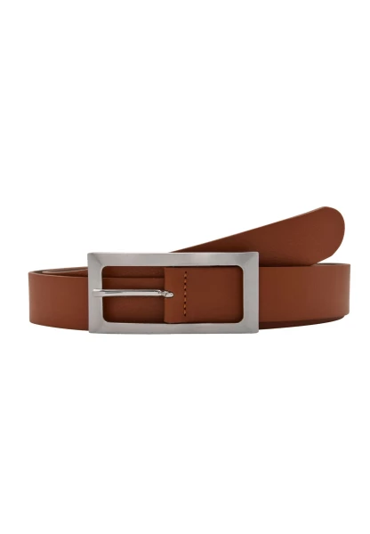 Leslii Premium Gürtel echter Leder-Gürtel brauner Gürtel Breite 3cm Kalbs-Nappaleder Narbung Cognac 50% Rabatt für begrenzte Zeit