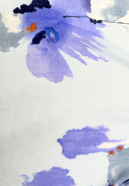 Leslii Schal Blumen Muster in Blau Schwarz Günstig kaufen