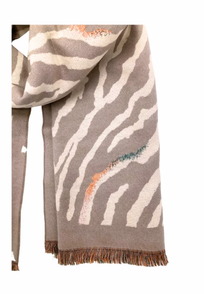 Leslii Schal mit Zebra-Muster Beige Black Friday