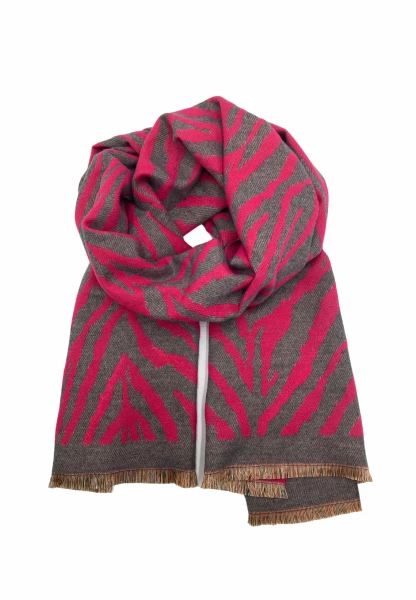 Leslii Schal mit Zebra-Muster Pink Weihnachtsangebot