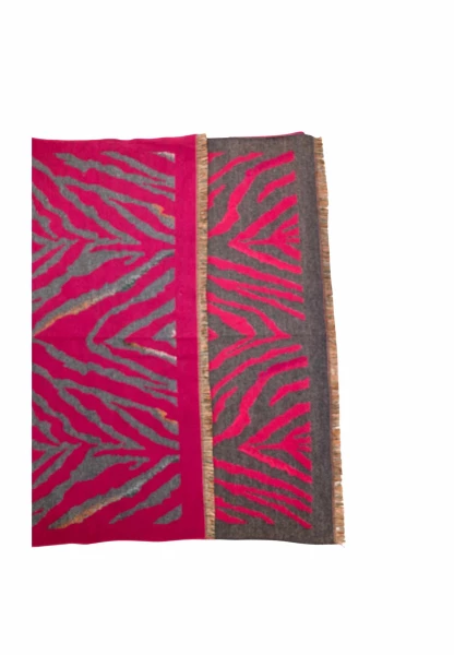 Leslii Schal mit Zebra-Muster Pink Weihnachtsangebot