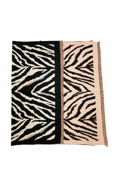 Leslii Schal mit Zebra-Muster Schwarz Muttertagsangebot