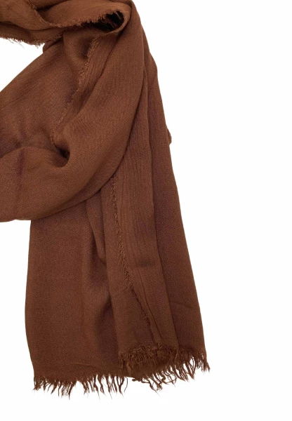 Leslii Schal Uni Viskose Bambus Cognac Braun Bestseller