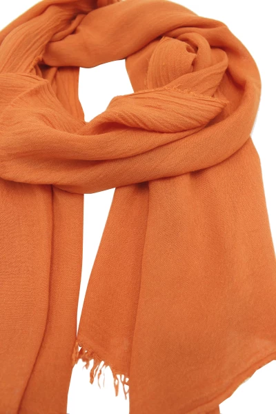 Leslii Schal Uni Viskose Bambus Natur-Schal einfarbig nachhaltig Bamboo Indoor Schal Korall-Orange Bis zu 60% Rabatt
