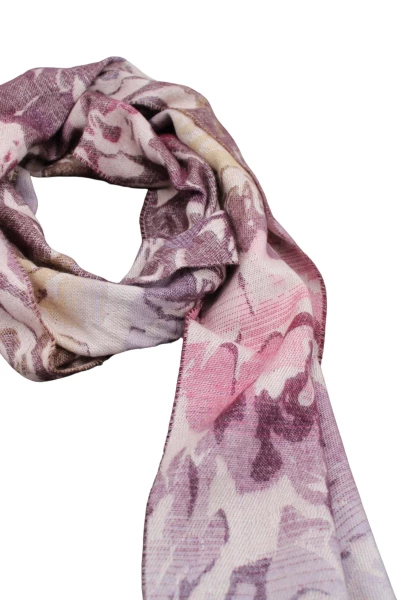 -50% SALE Leslii Schal Blumen-Muster Rosen gemusterter Fransen-Schal Muster-Schal in Pink Lila zollfrei