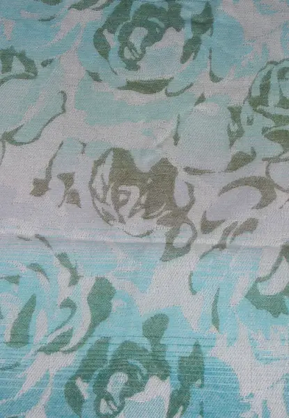 -50% SALE Leslii Schal Blumen-Muster Rosen gemusterter Fransen-Schal Muster-Schal in Grün Mint 2025