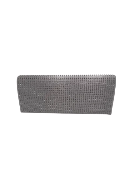 Leslii Clutch Handtasche Glitzer Steinchen in Grau Weihnachtsangebot