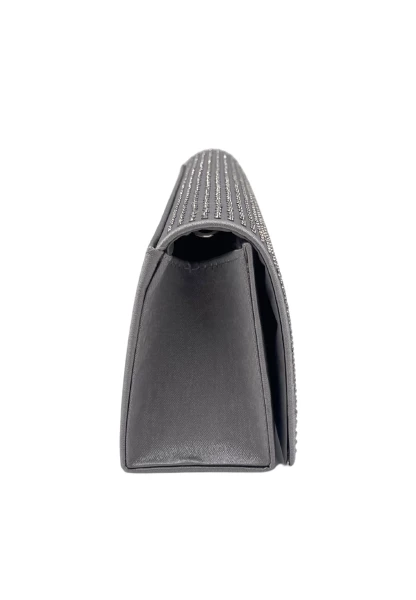 Leslii Clutch Handtasche Glitzer Steinchen in Grau Weihnachtsangebot