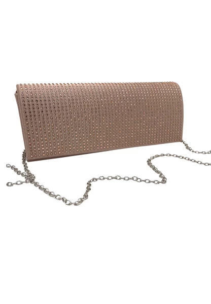 Leslii Clutch Handtasche Glitzer Steinchen in Nude Osterangebot
