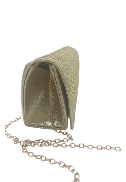 Leslii Clutch Handtasche Glitzer Steinchen in Gold Valentinstagsangebot