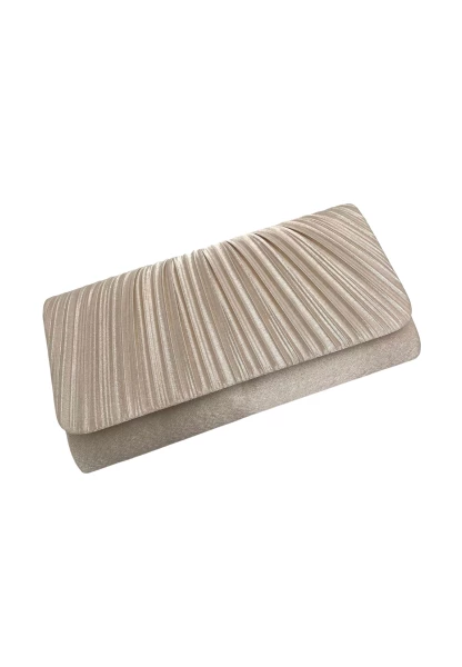 Leslii Clutch Handtasche Elegant in Creme Weiß Lagerräumung