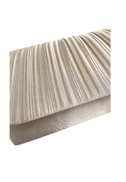 Leslii Clutch Handtasche Elegant in Creme Weiß Lagerräumung