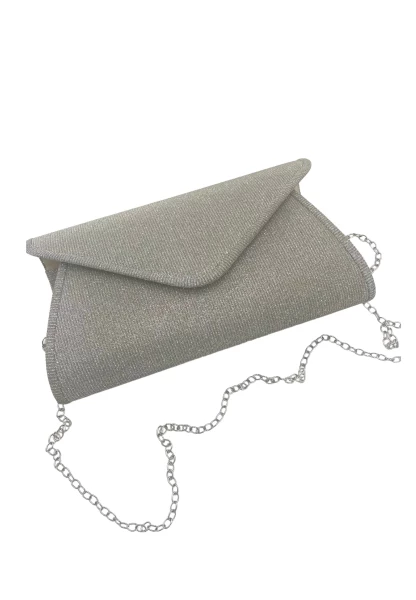 Leslii Clutch Handtasche Glitzer in Silber Heißer Verkauf