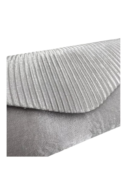 Leslii Clutch Handtasche Schimmer in Grau Neueste Mode