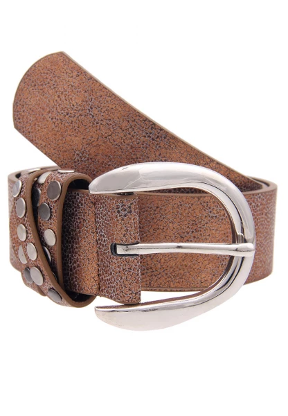 -50% SALE Leslii Damen-Gürtel Single Rivet Polyurethan Breite 3,8cm 500510614 Super Sparpreis