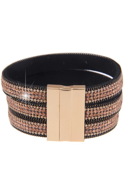 Leslii Last Chance Armband Statement Strass - 08/braun Kostenlose Rückgabe