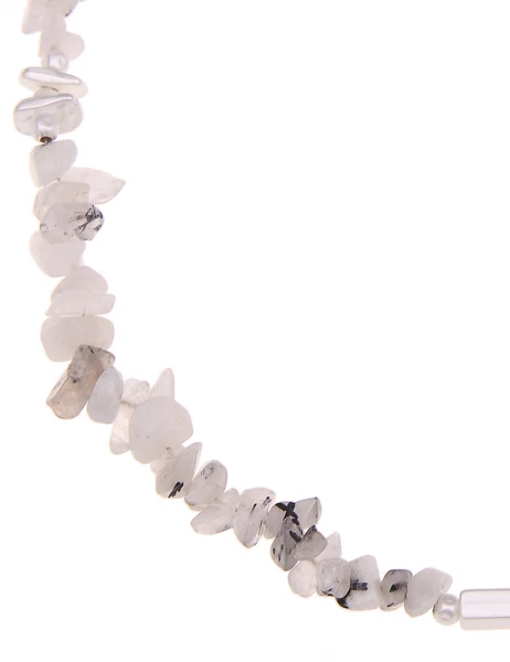 Leslii SALE kurze Kette Steinsplitter grau - 13/grau Super Rabatt
