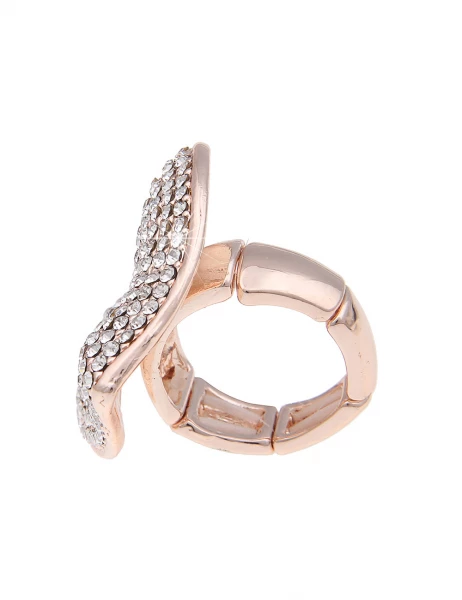 Leslii Sale Ring Statement Herz Strass - 21/rose gold Clearance-Verkauf